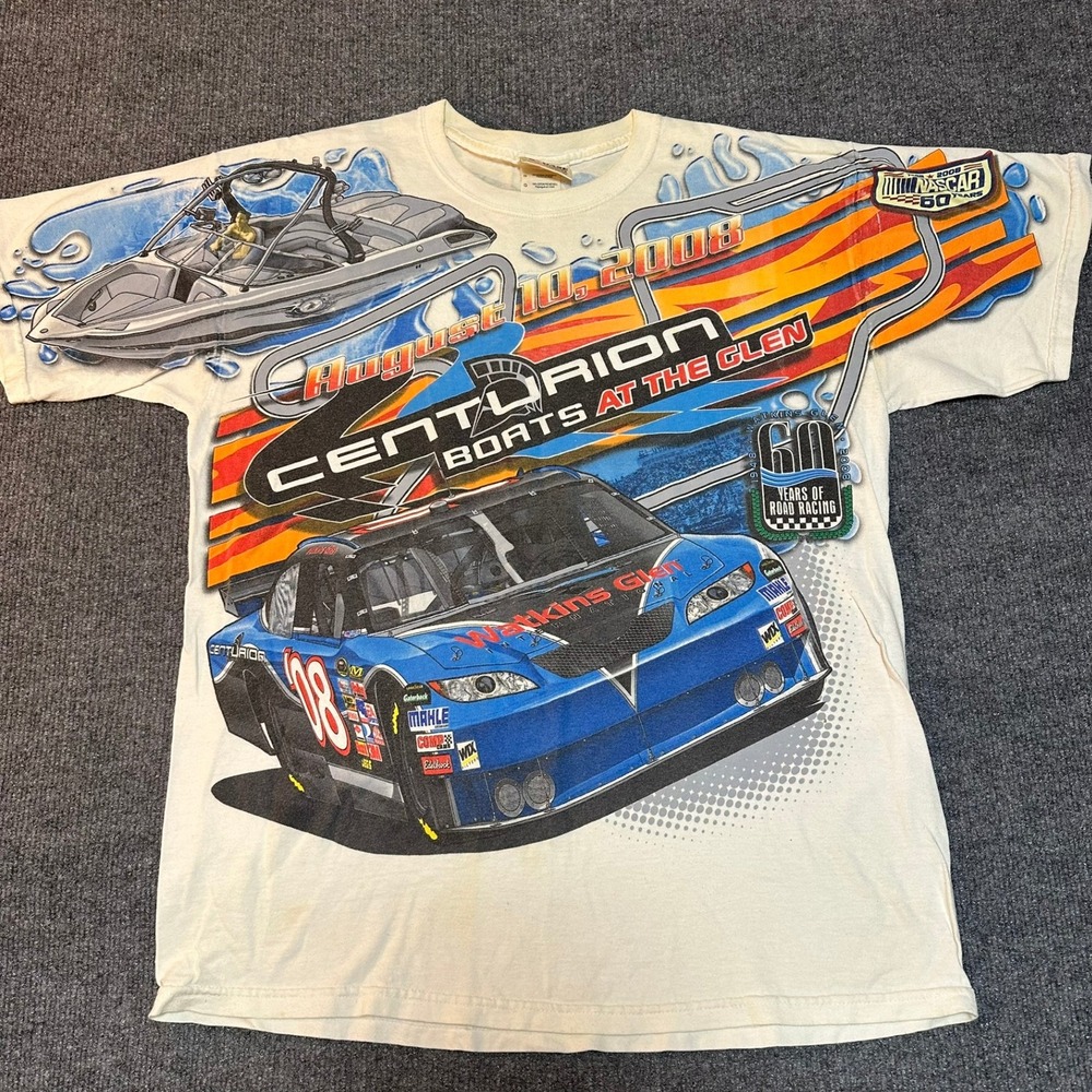 Chase Authentics NASCAR Watkins Glen 2008 Centurion Boats T-Shirt‎ Mens Large L